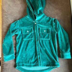 Kate Quinn velour “shacket”